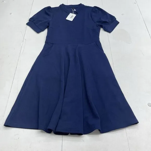 slim fit dress slacks Long Puffy Sleeve High Neck Fit and Flare Dress – John Paul Ataker main image 0